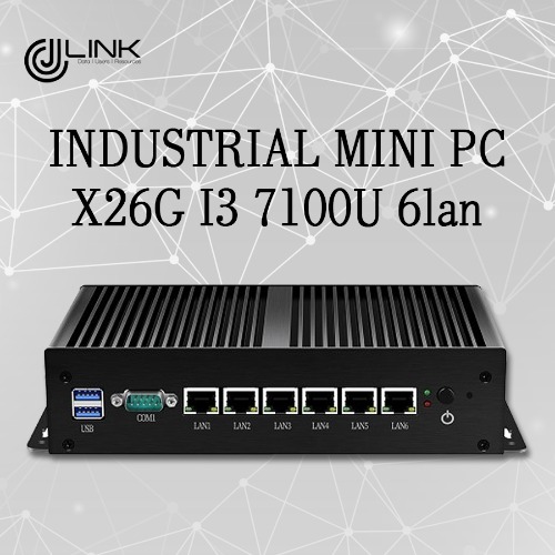 산업용 컴퓨터 X26G I3 7100U 7세대 6lan 베어본 INDUSTRIAL PC