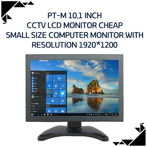 PT-M 10.1 inch cctv LCD monitor cheap small size computer monitor with resolution 1920*1200