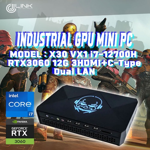 X30 VX1 i7-12700H RTX3060 12G 그래픽 / TRIPLE HDMI 3 + C TYPE FOUR 디스플레이 / DUAL LAN 산업용 미니 컴퓨터