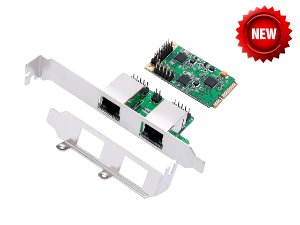IO-mPCE8111-2GLAN / Mini PCI-Express DUAL Gigabit Ethernet Adapter