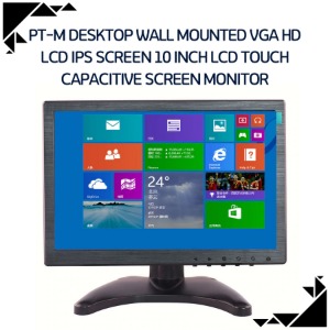 PT-M Desktop Wall mounted VGA HD LCD IPS Screen 10 Inch LCD Touch Capacitive Screen Monitor