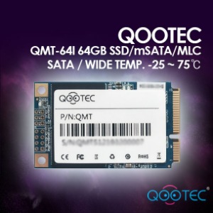 [QOOTEC] WIDE TEMP. -25 ~ 75℃도 큐텍 QMT-64I 64GB SSD/mSATA/MLC SATA 산업용SSD