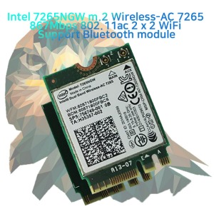 Intel 7265NGW m.2 Wireless-AC 7265 867Mbps 802.11ac 2 x 2 WiFi Support Bluetooth module